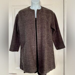 Women's J.Jill Wool Blend Black Boucle Jacket